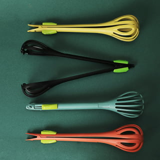Silicone Whisk and 9 Tongs - Stainless Steel & Silicone Whisk for  Blending, Whisking, Beating & Stirring - Non-Slip Silicone Tongs, Locking  Head 