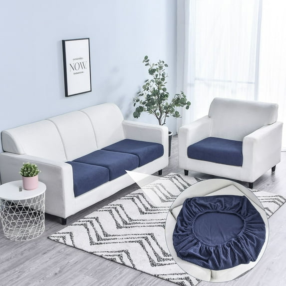 Ludlz Sofa Cushion Thickened Design Anti-fade High Counts Stretch Couch Seat Slipcover Furniture Accessories