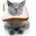 thumbnail image 1 of Ludlz Soft Bread Slice Elizabeth Pet Recovery Cone for Cats Small Dogs, Cute Bread-Shaped Collar, Protective Neck Cone, Cartoon Costume for Pet Show Cosplay, Toast Cat Headdress Headgear, 1 of 8