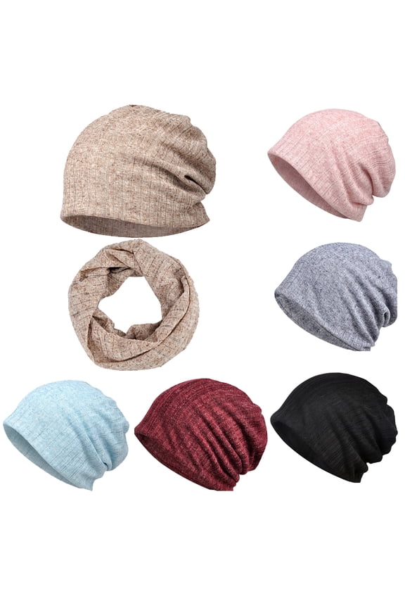 Spring Summer Dual-use UV Protection Baggy Beanie Hat Cap Neck Gaiter Bandana