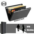 thumbnail image 1 of Ludlz Stainless Steel Business ID Credit Card Holder RFID Blocking Protector Case Box, 1 of 6