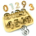 thumbnail image 1 of Ludlz Stainless Steel Cookie Cutter Number Shapes 9Pcs 0-9 Number Shape Cookie Biscuit Cutter Mould Stainless Steel Baking Mold, 1 of 2
