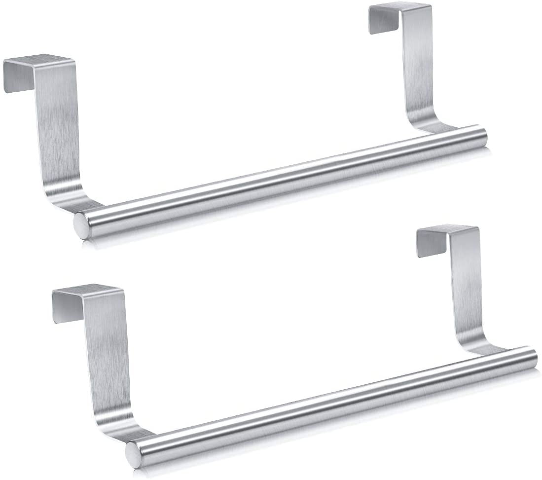 Ludlz Stainless Steel Over Door Towel Rack Bar Holders for Universal