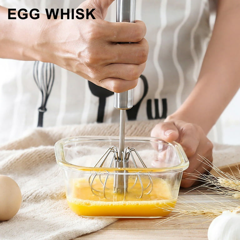 Hand Push Whisk Blender Semi-Automatic Whisk Mixer Egg Milk Beater Rotating  Tool