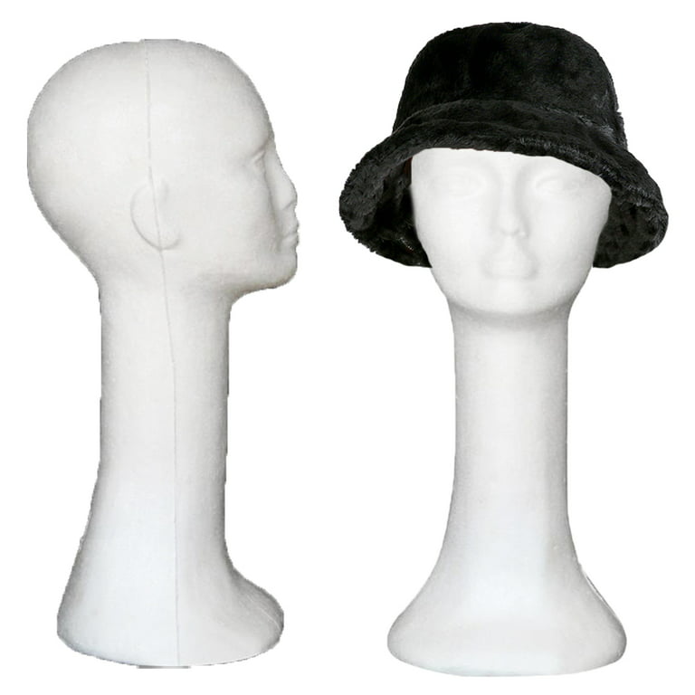 Styrofoam Wig Head Female Foam Mannequin Head Stand and Holder Display Hair  Hats