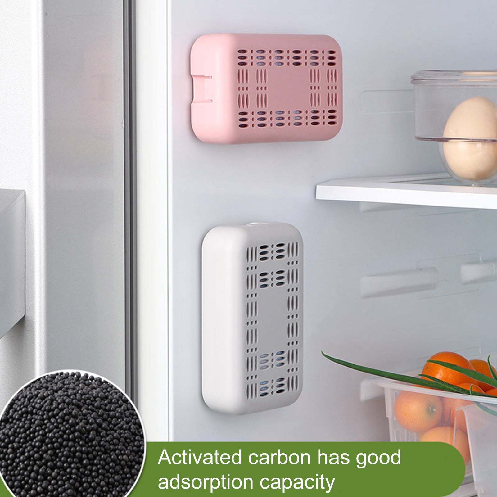 Ludlz Suction Cup Fridge Activated Carbon Deodorant Box Air Purifier