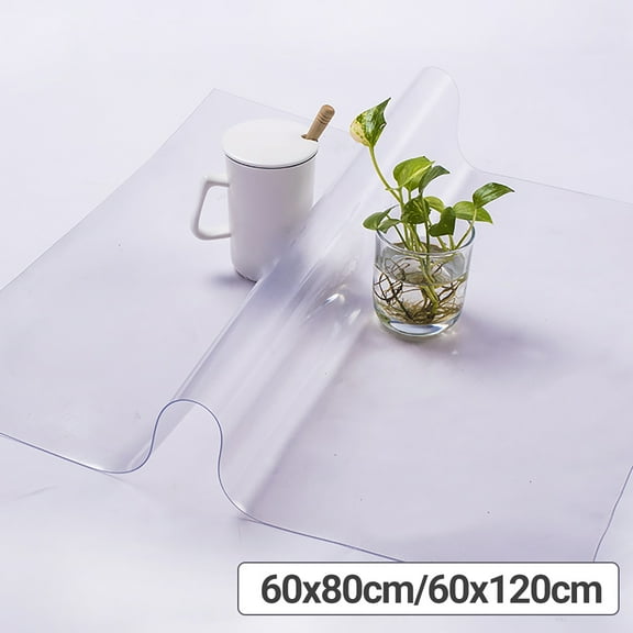 Ludlz Table Cloth Heat-resistant Anti-scratch PVC Clear Table Covering Protector for Home