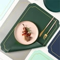 thumbnail image 1 of Ludlz Table Placemat Waterproof Anti-scalding Durable Strong Flexibility Heat Insulated Non-Slip Easy to Clean Simple Style Exquisite Faux Leather Placemat Home Decor, 1 of 8