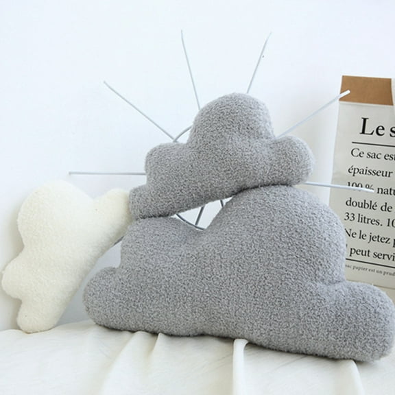Ludlz Throw Pillow Cute Comfortable Touch PP Cotton Stuffed Living Room Sofa Cloud Shape Pillow Cushion Daily Use