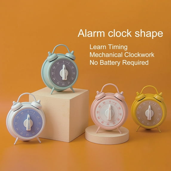 Ludlz Timer Simple Operation Time Manager Cute Alarm Clock Shape Mechanical Countdown Timer for Home Kitchen
