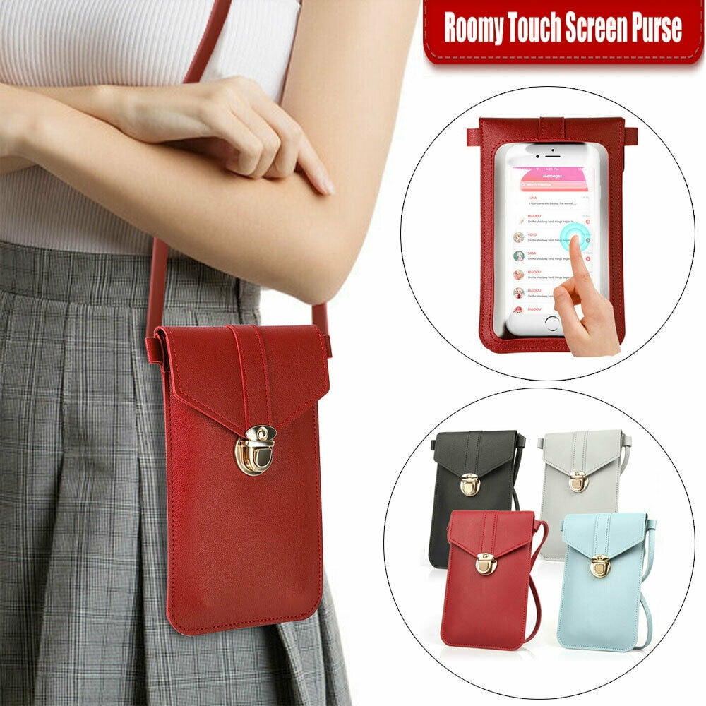 Touch Screen Phone Purse, Lightweight Small Wallet Purses and Handbags with  a Shoulder Strap,dark pink，G109949 - Walmart.com