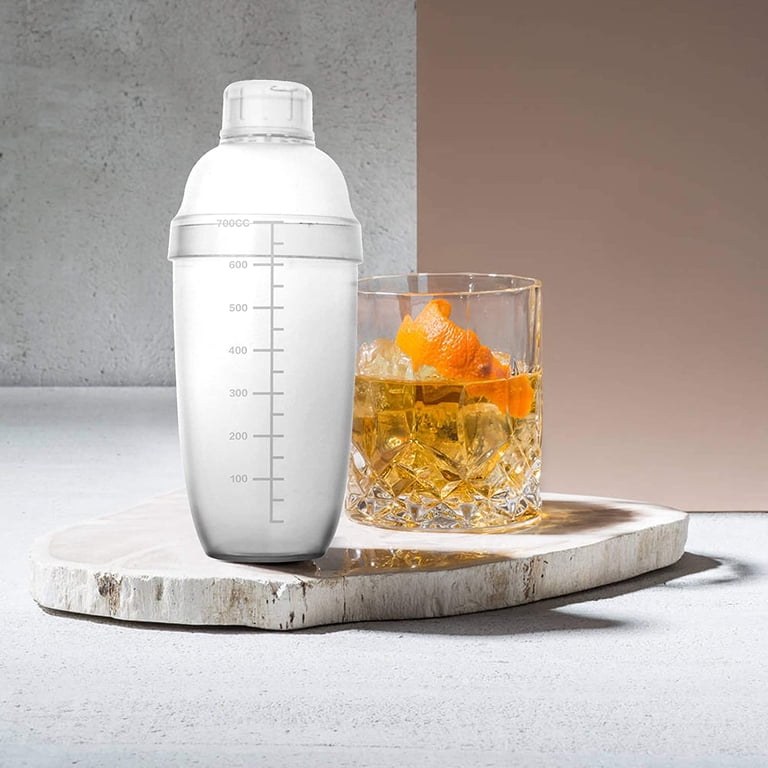 Ludlz Transparent Cocktail Shaker Wine Drink Juice Milk Tea Mixer Jigger Home Bar Tool Plastic cocktail mixer tea shaker