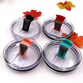 Tumbler Replacement Lid Lid for Pizkiru 20 oz or 24 oz Cup Sip-Drink-Gulp 3  IN 1 Leak Proof Press-in Fit BPA Free Clear