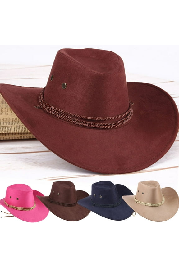 Unisex Adjustable Breathable Wide Brim Fedora Outdoor Hat with Straps, Khaki