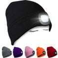 thumbnail image 1 of Ludlz Unisex LED Lighted Beanie Cap, Hands Free 4 LED Headlamp Cap, Warm Winter Knitted Hat with LED Flashlight for Hiking, Biking, Camping, 1 of 8