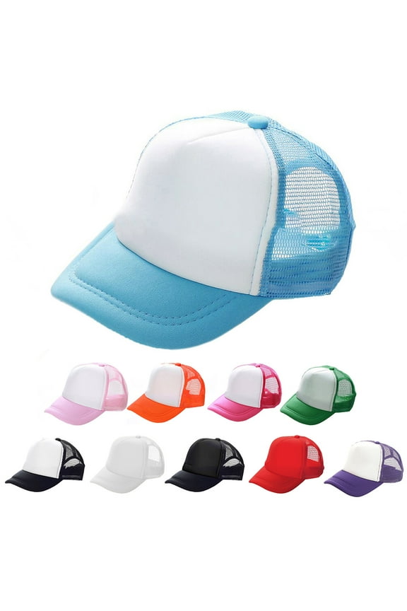 Unisex Summer Breathable Plain Mesh Baseball Cap Adjustable Snapback Sunhat