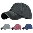 thumbnail image 1 of Ludlz Unisex Vintage Washed Distressed Baseball-Cap Twill Adjustable Dad-Hat Ponytail Hat, 1 of 2