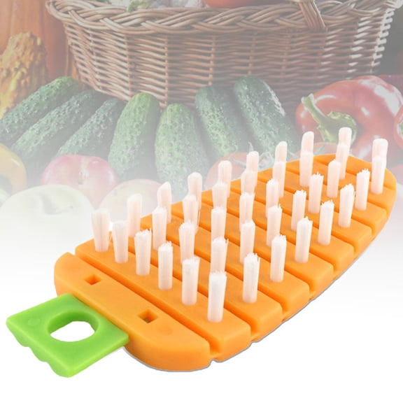 Ludlz Vegetable Brush, Vegetable Scrubber Brush, vegetable brush scrubber for potatoes, carrots, Corn Cleaning Brush Carrot Shape Convenient ABS Multifunctional Kitchen Cleaner for Vegetable