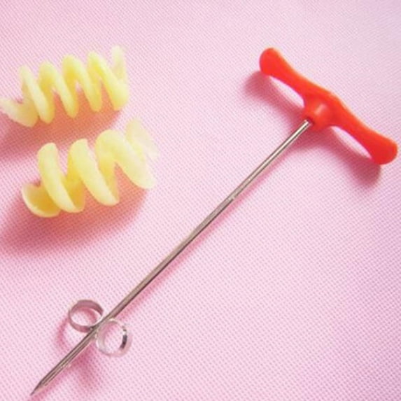 Ludlz Vegetables Spiral Knife Carving Tool Potato Carrot Cucumber Salad Chopper Manual Spiral Screw Slicer Cutter Manual Spiral Screw Slicer Chopper Home Kitchen Gadget