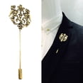 thumbnail image 1 of Ludlz Vintage Men Hollow Double Lion Brooch Pin Lapel Clip Wedding Party Jewelry Gift, 1 of 8
