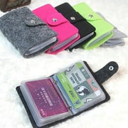 Ludlz Vintage Women's Men's ID Credit Card Button Case Holder Wallet Organizer Gift