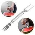 thumbnail image 1 of Ludlz Watermelon Fork Slicer 2-in-1 Cutting Tool Reusable Professional Manual Slicing Stainless Steel Quickly Safe Melon Fruit Cutter Slicer Kitchen Gadget, 1 of 7