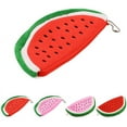 thumbnail image 1 of Ludlz Watermelon Plush Key Coin Wallet Purse Cosmetic Makeup Pouch Phone Pencil Pen Bag, 1 of 9