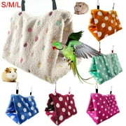 Ludlz Winter Spring Warm Bird Nest House Shed Hut Hanging Hammock Finch Cage Plush Fluffy Birds Hut Hideaway for Hamster Parrot Macaw Budgies Eclectus Parakeet Cockatiels Cockatoo Lovebird
