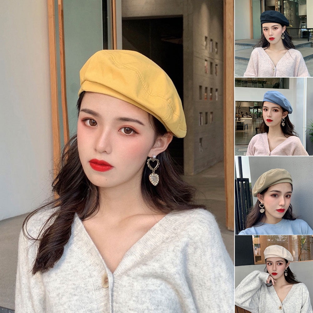 Women Beret Hat Leather Beret French Beret Artist Beret Cap Womens Wool  French Party Accessories Wool Hat French Women's Style Hats Lady Hat Female