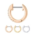 thumbnail image 1 of Ludlz Women Crystal Hoop Earrings for Women Set Gold Silver Pack Rhinestone Hypoallergenic Circle Rounded Huggie Earring Fashion Jewelry, 1 of 6