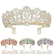 Ludlz Women Crystal Tiara Crown Headband Princess Elegant Crown with combs for Women Girls Bridal Wedding Prom Birthday Party