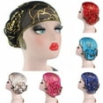 thumbnail image 1 of Ludlz Women King Size Flower Stretchy Beanie Turban Muslim Hijab Bonnet Chemo Cap for Cancer Ladies Bandanas African Head Wrap, 1 of 2