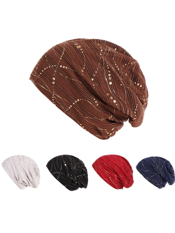 Women Lace Slouchy Beanie Hip-Hop Soft Lightweight Running Beanie Adult Dwarf Hats Chemo Cap