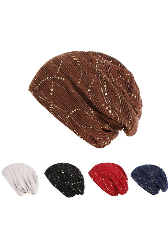 Women Lace Slouchy Beanie Hip-Hop Soft Lightweight Running Beanie Adult Dwarf Hats Chemo Cap