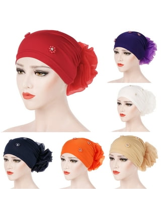 Biplut Fashion Women Braid Elastic Head Scarf Turban Hat Cancer Chemo Hair  Loss Cap 