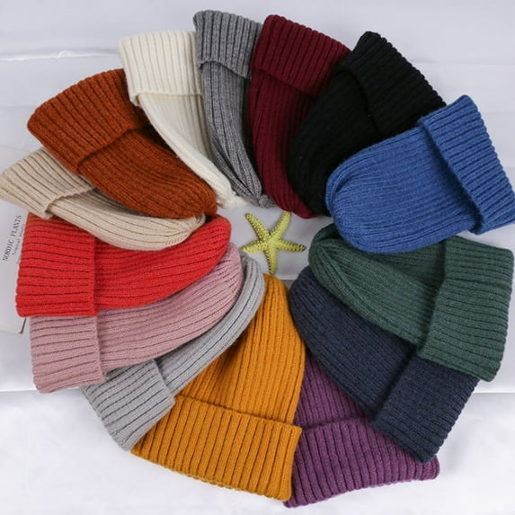 Ludlz Womens Winter Warm Knitted Hat Cable Knit Beanie Chunky Slouchy Skull Cap