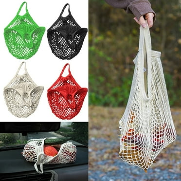 Ludlz Zero Waste Reusable Cotton Grocery String Mesh Produce Bags Large Mesh Net Turtle Bag Durable String Shopping Bag Fruit Storage Handbag Tote