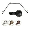 thumbnail image 1 of Ludmila 13/16" Bay Window curtain rod 20"-36", 38"-72" - Black,(ABay-90-2), 1 of 4