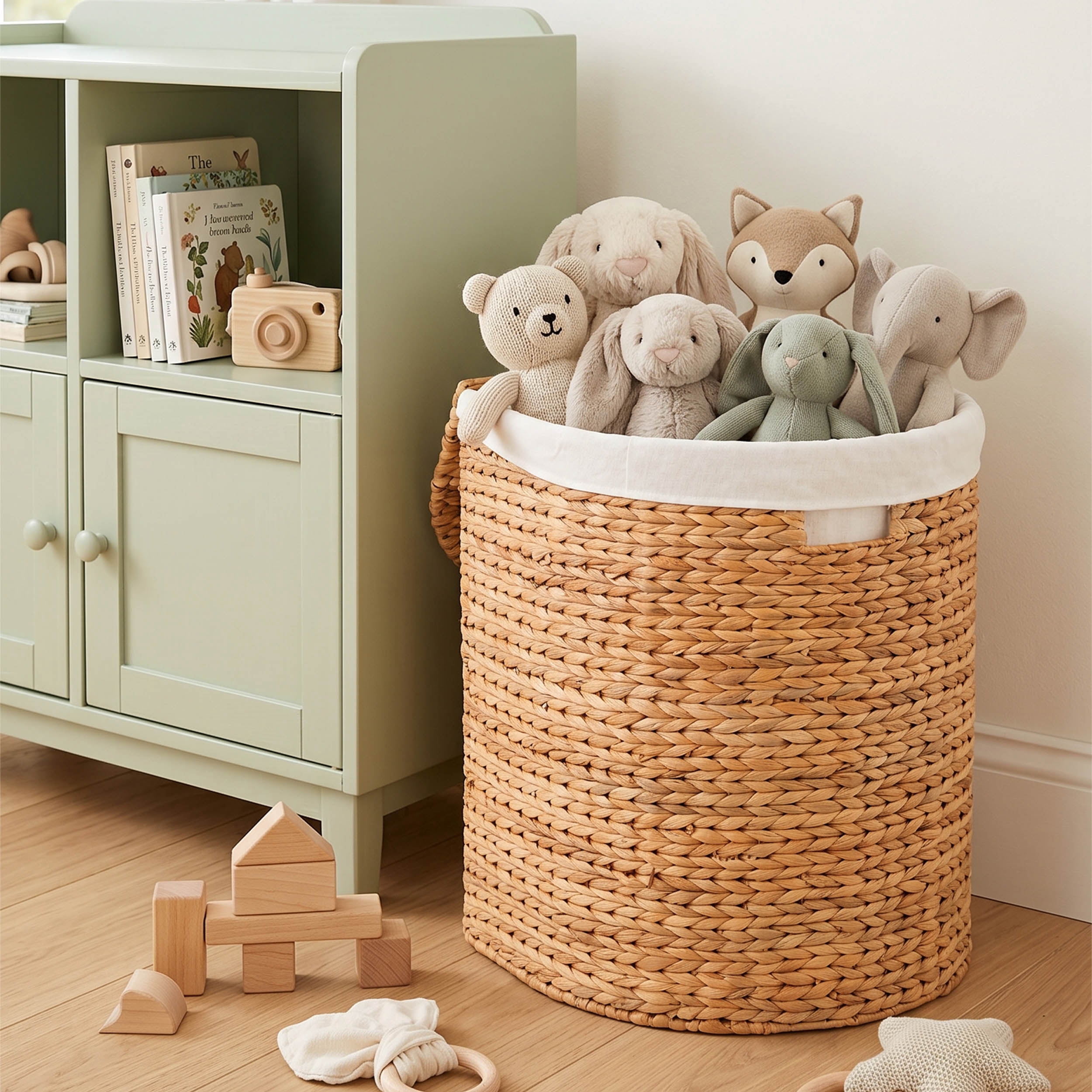 Ludmila Water Hyacinth Woven Half Oval Laundry Hamper - 16.9" x 13.8" x 20.5" - Natural Brown