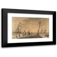 thumbnail image 1 of Ludolf Bakhuysen 24x16 Black Modern Framed Museum Art Print Titled - Dutch Fleet Near a Coast, 1 of 1