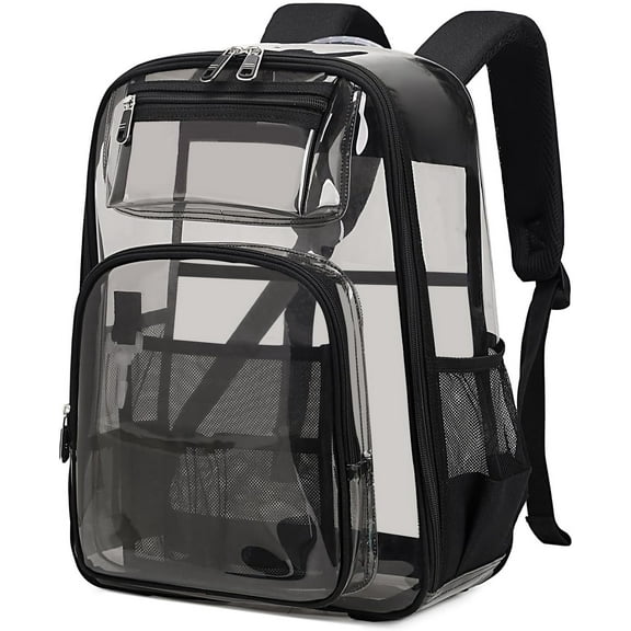 Ludolm Clear Backpack Heavy Duty TPU,See Through Backpack Stadium Approved,Quick Security Check See Through Backpacks Transparent Bookbag