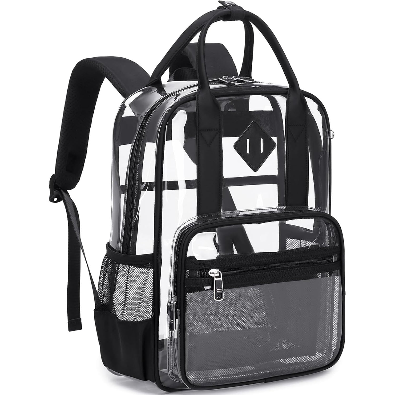 Pvc Work Backpack Ludolm Clear Backpacks for Stadium Approved Small Clear See Through ...