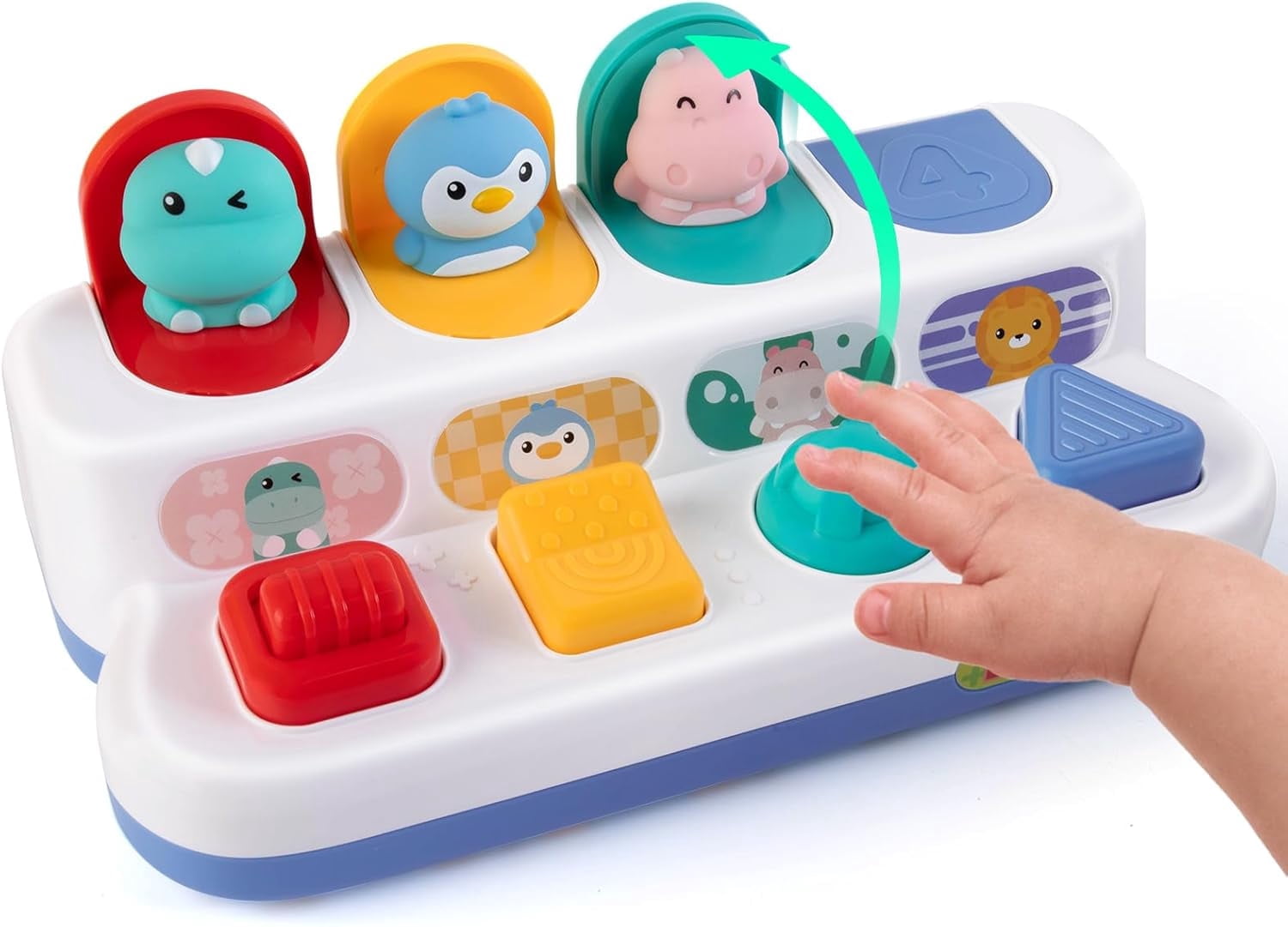 Ludolm Montessori Cause and Effect Toy 18M+, Baby Push Button Pop Up ...