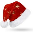thumbnail image 1 of Ludolm Santa Hat Sequin Christmas Hat for Adult Party Hat for New Year Xmas, 1 of 7