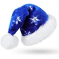 thumbnail image 1 of Ludolm Santa Hat Sequin Christmas Hat for Adult Party Hat for New Year Xmas, 1 of 7