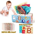 thumbnail image 1 of Ludolm Sensory Pull Along Toddler Infant Baby Tissue Box - Colorful Juggling Rainbow Dance Scarves for Kids Montessori Educational Manipulative Preschool Learning Toys – 5 Month 1-2-Year, 1 of 5