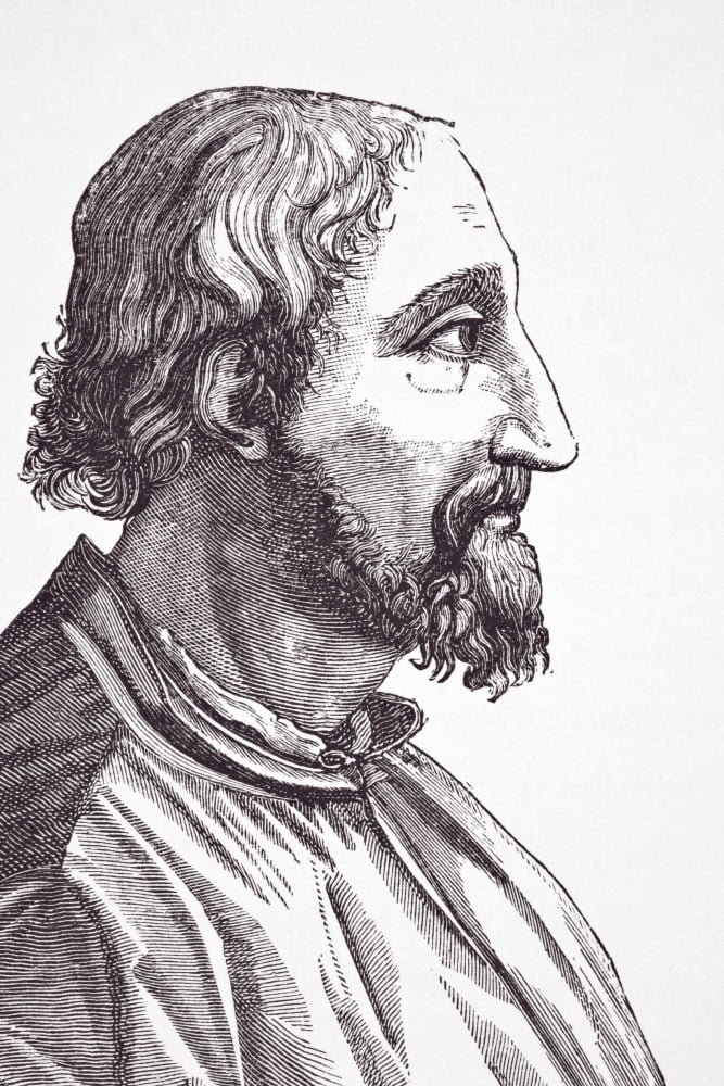 Ludovico Ariosto 1474 1533 Italian Poet After A 16Th Century Engraving From Science And Literature In The Middle Ages By Paul Lacroix Published London 1878 Canvas Art - Ken Welsh  Design Pics (12 x 18