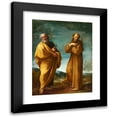 thumbnail image 1 of Ludovico Carracci 12x14 Black Modern Framed Museum Art Print Titled - Saints Peter and Francis of Assisi, 1 of 1