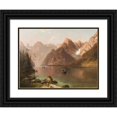 thumbnail image 1 of Ludvík Barták 14x12 Black Ornate Wood Framed Double Matted Museum Art Print Titled: Alpine Lake, 1 of 5