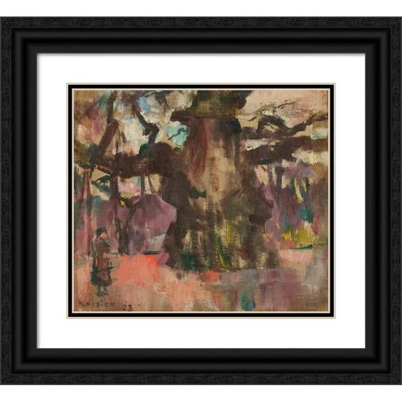 Ludvig Karsten 17x15 Black Ornate Wood Framed Double Matted Museum Art Print Titled - The Great Eken (1923)